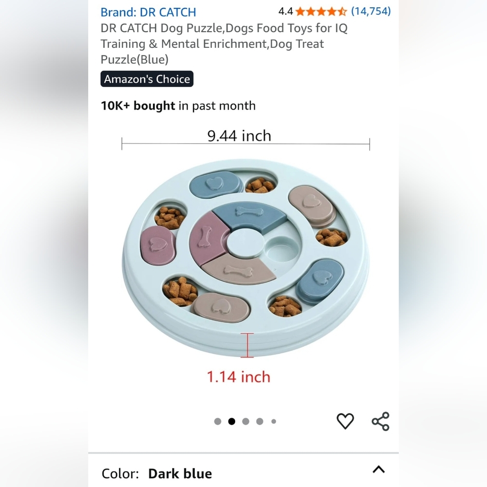 DR CATCH Dog Puzzle Toy - Blue
